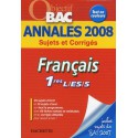 Français - 1Eres l, es, s - Annales 2008 sujets et corrigés
