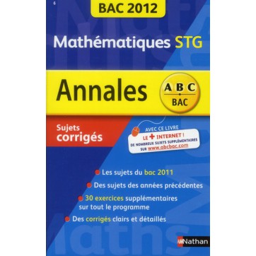 Mathématiques - STG (édition 2012)