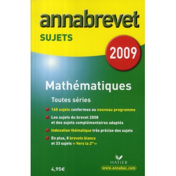 Mathématiques - Sujets (édition 2009)