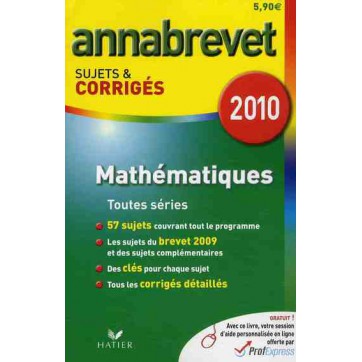 Annabrevet - Mathématiques - Sujets & corrigés